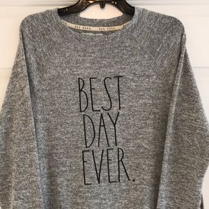 ❤️- NWT! RAE DUNN-BEST DAY EVER Long Sleeve Night/loungeshirt SZ M-comfy!